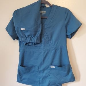 Caribbean Blue Grey's Anatomy Scrub set